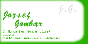 jozsef gombar business card